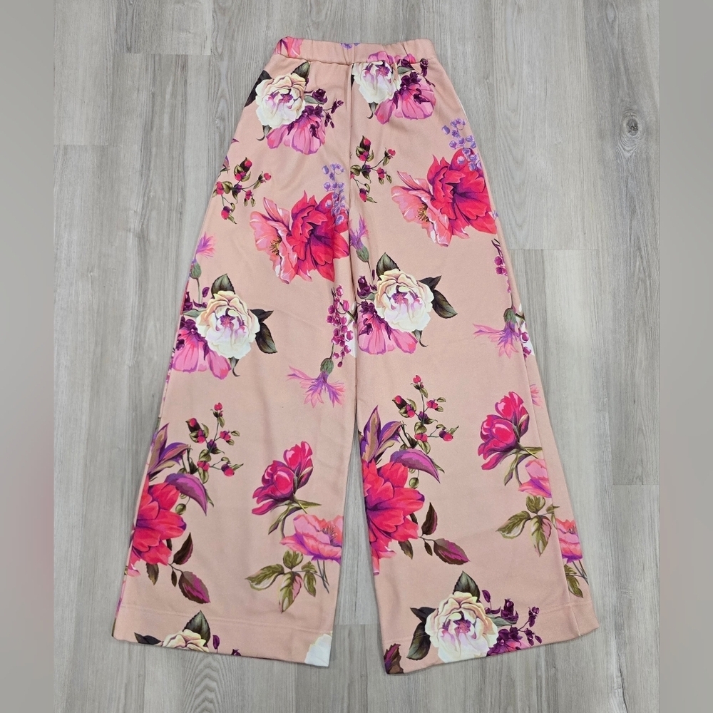 HFR x The Drop Women's Floral Print Wide Leg Fleece Pant by @nicholelynel XS NWT - Picture 5 of 8